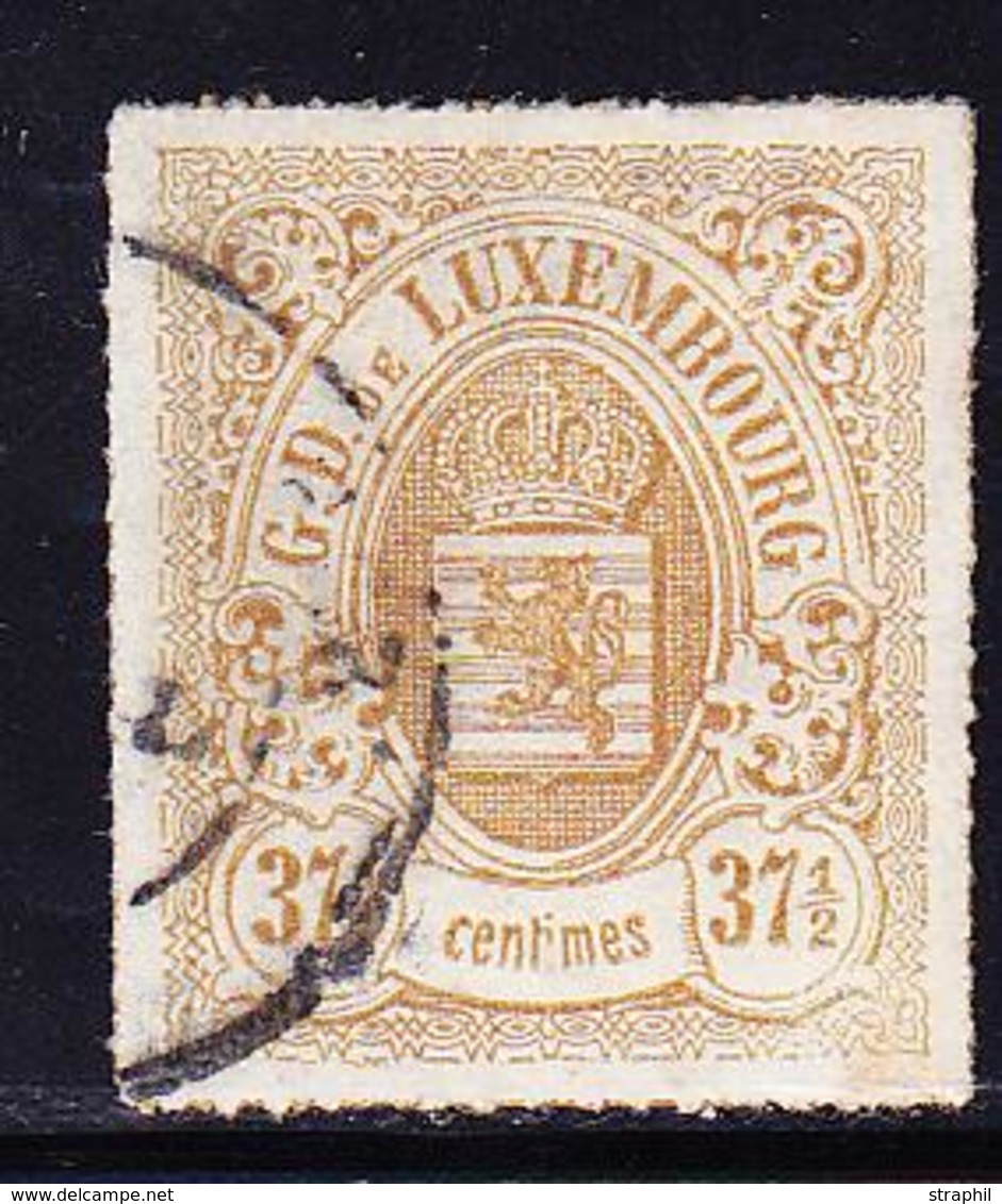 O LUXEMBOURG - O - N°22 - 37½ Bistre Olive - TB - 1852 Guillaume III