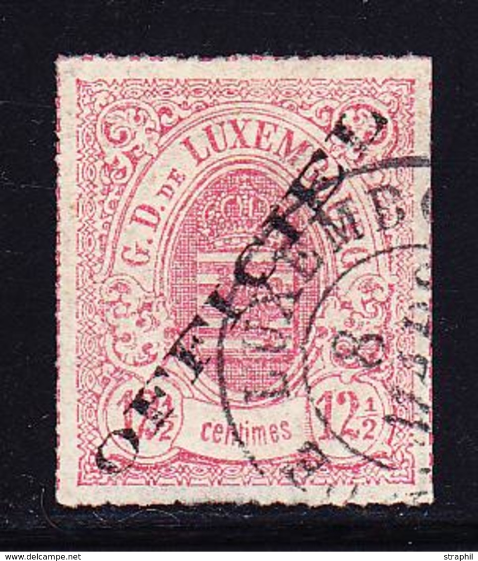 O LUXEMBOURG - TIMBRES SERVICES - O - N°4 - 12½ Rose - Intime Pelurage Au Verso - B - Officials