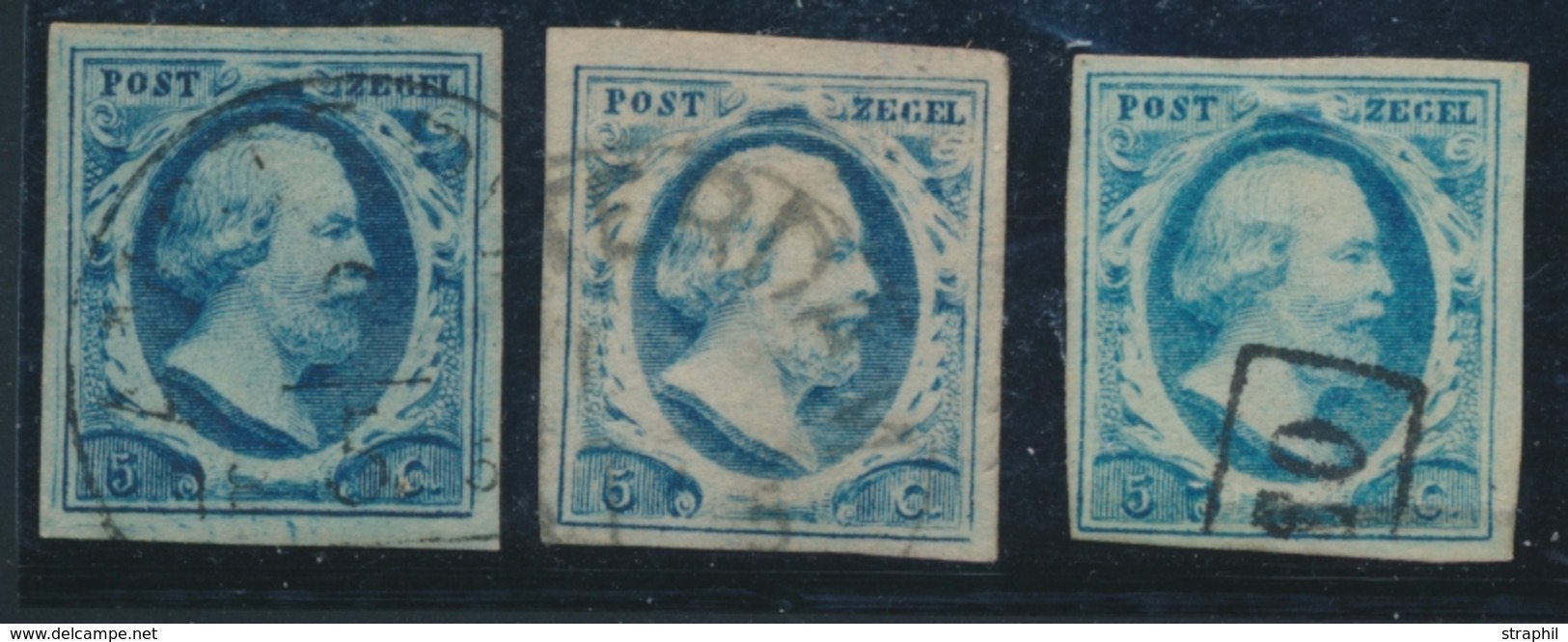 O PAYS-BAS - O - N°1 (x3) = 3 Nuances - Belles Marges - Obl. Variées - TB - Used Stamps