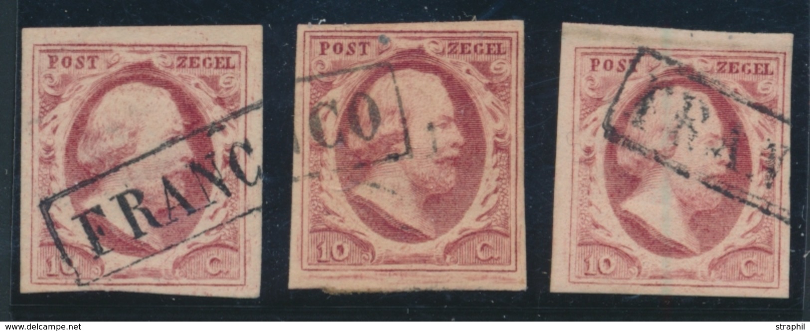 O PAYS-BAS - O - N°2 (x3) - Nuances  - TB - Used Stamps