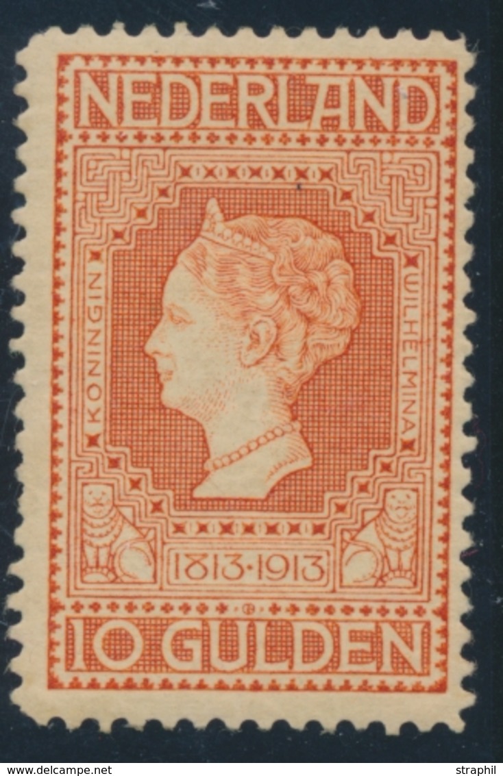 ** PAYS-BAS - ** - N°93 - 10 G. Rouge-orange S/paille - TB - Used Stamps