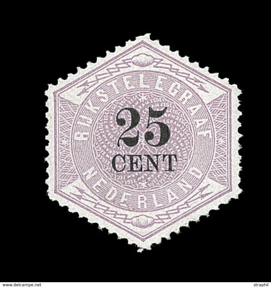 ** PAYS-BAS - TELEGRAPHE - ** - N°7 - 25c Lilas - TB - Télégraphes