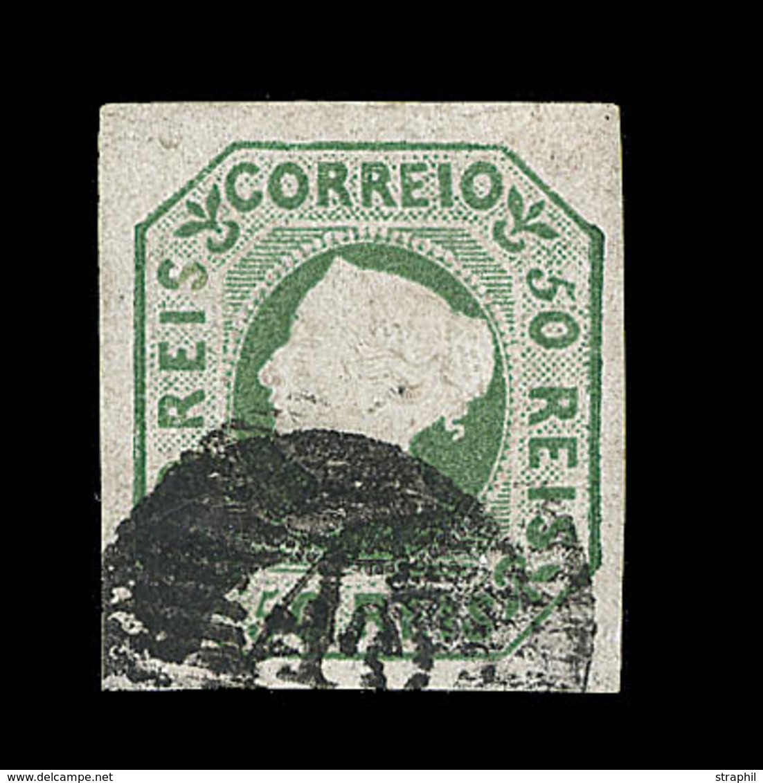 O PORTUGAL - O - N°3 - 50r. Vert - Signé Calves - TB - Used Stamps