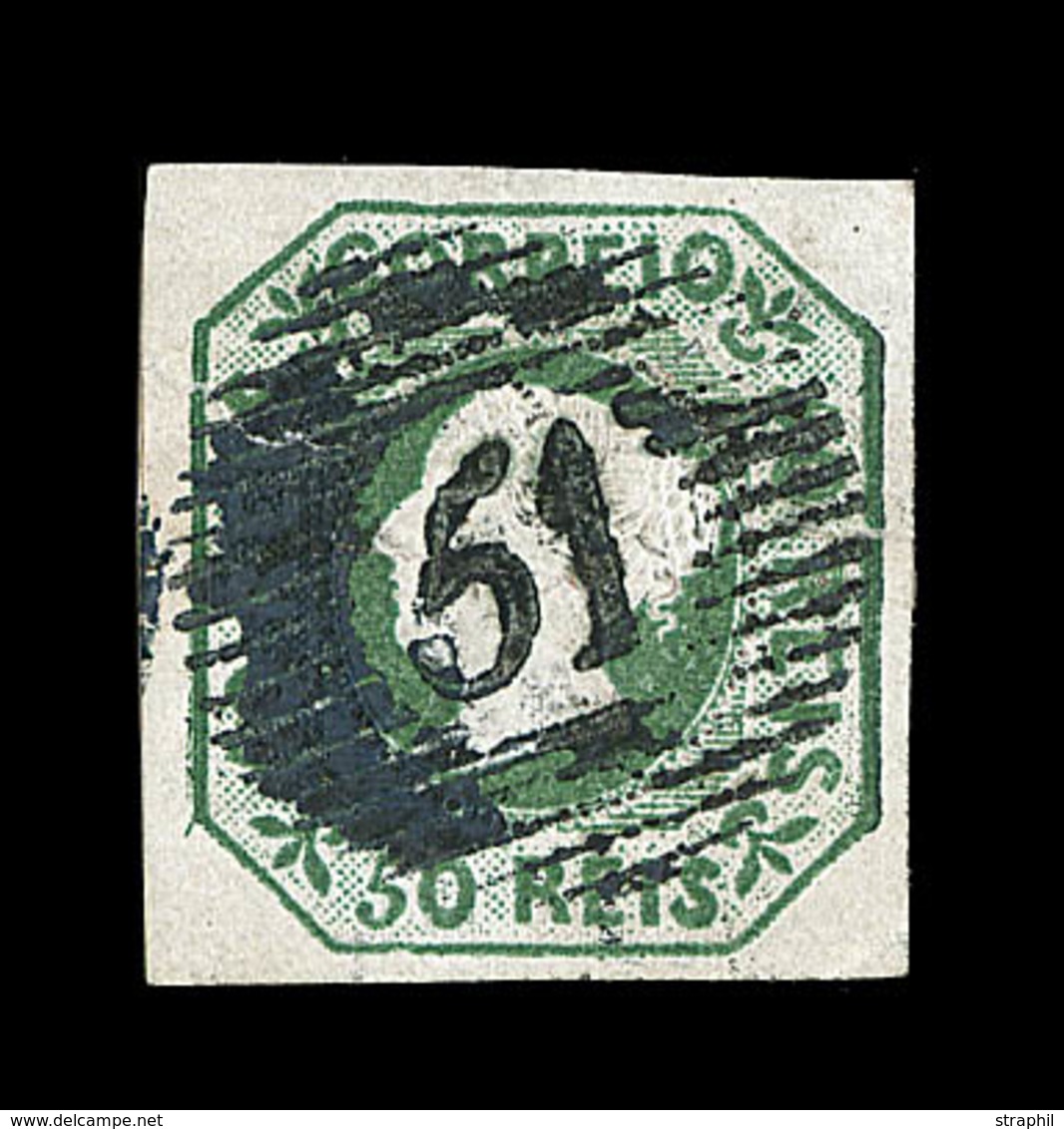 O PORTUGAL - O - N°3 - 50r. Vert - Obl "51"- TB - Used Stamps