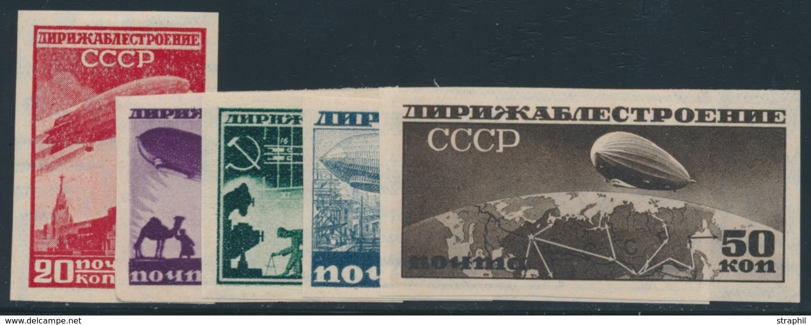 * RUSSIE - POSTE AERIENNE  - * - N°22/26B - ND - TB - Unused Stamps