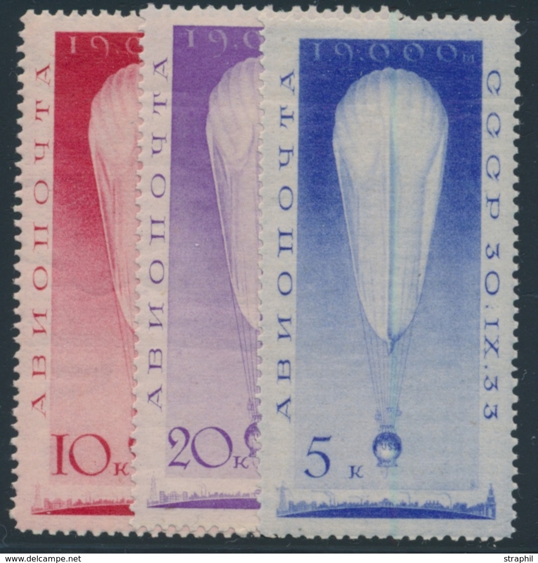 * RUSSIE - POSTE AERIENNE  - * - N°38/40 - TB - Unused Stamps