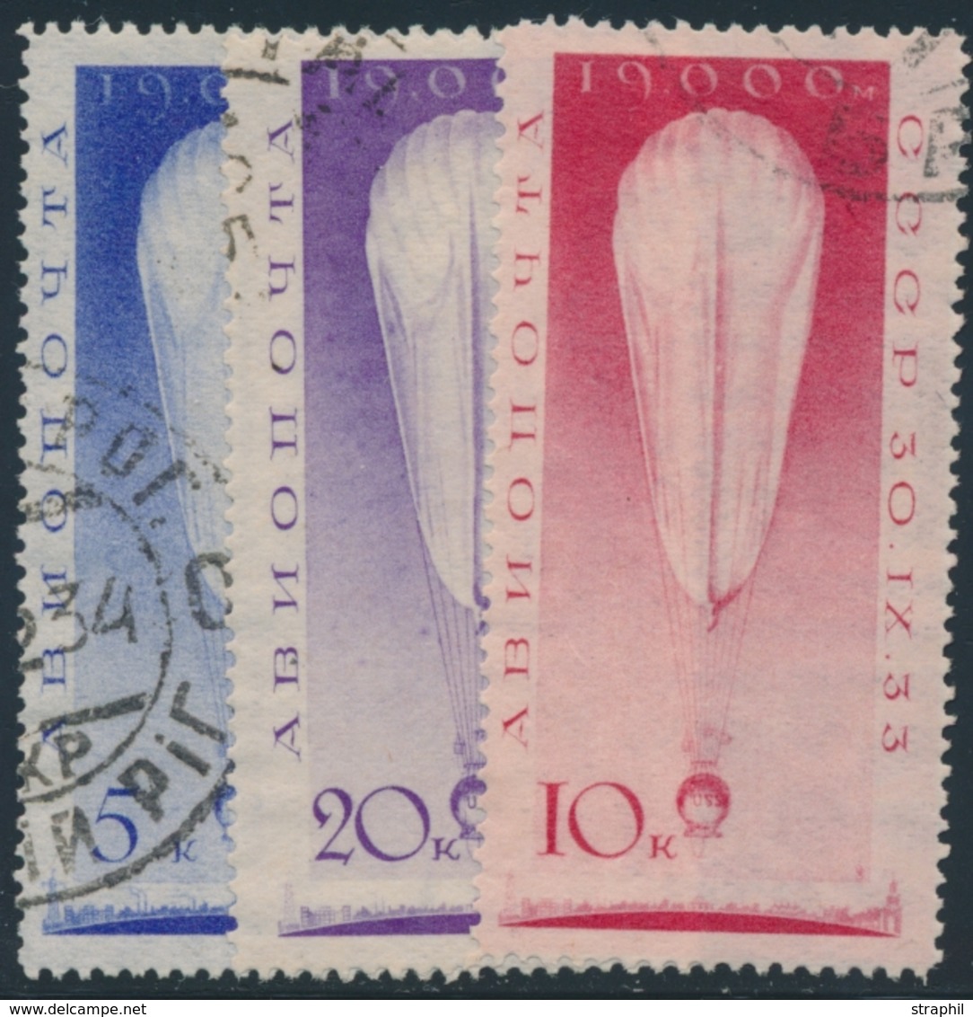 O RUSSIE - POSTE AERIENNE  - O - N°38/40 - TB - Neufs