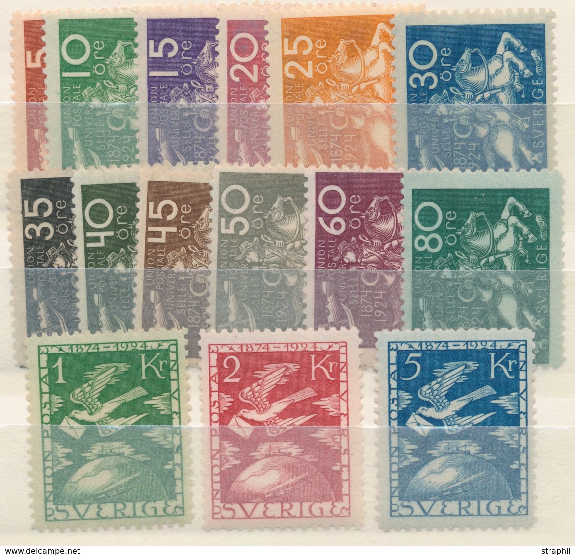 ** SUEDE - ** - N°178/92 - La Série UPU - TB - Used Stamps