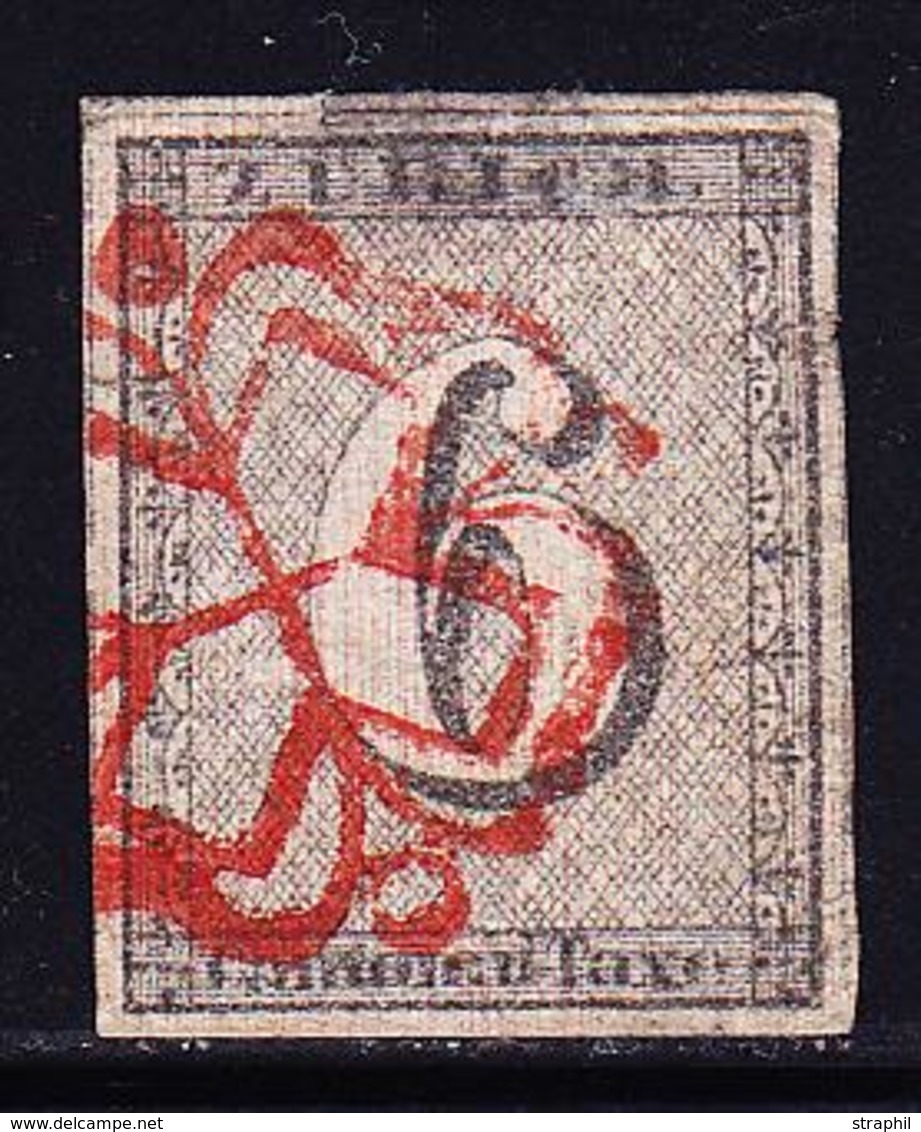 O SUISSE - O - N°10 Noir - Infime Pelurage Au Verso - B - 1843-1852 Federal & Cantonal Stamps