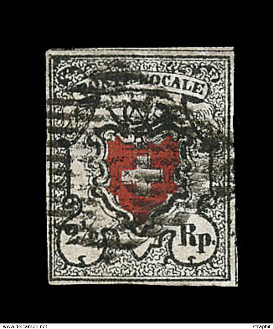 O SUISSE - O - N°16 - Marges Régulières - Clair - Signé Scheller - Certif Hermann - 1843-1852 Federal & Cantonal Stamps