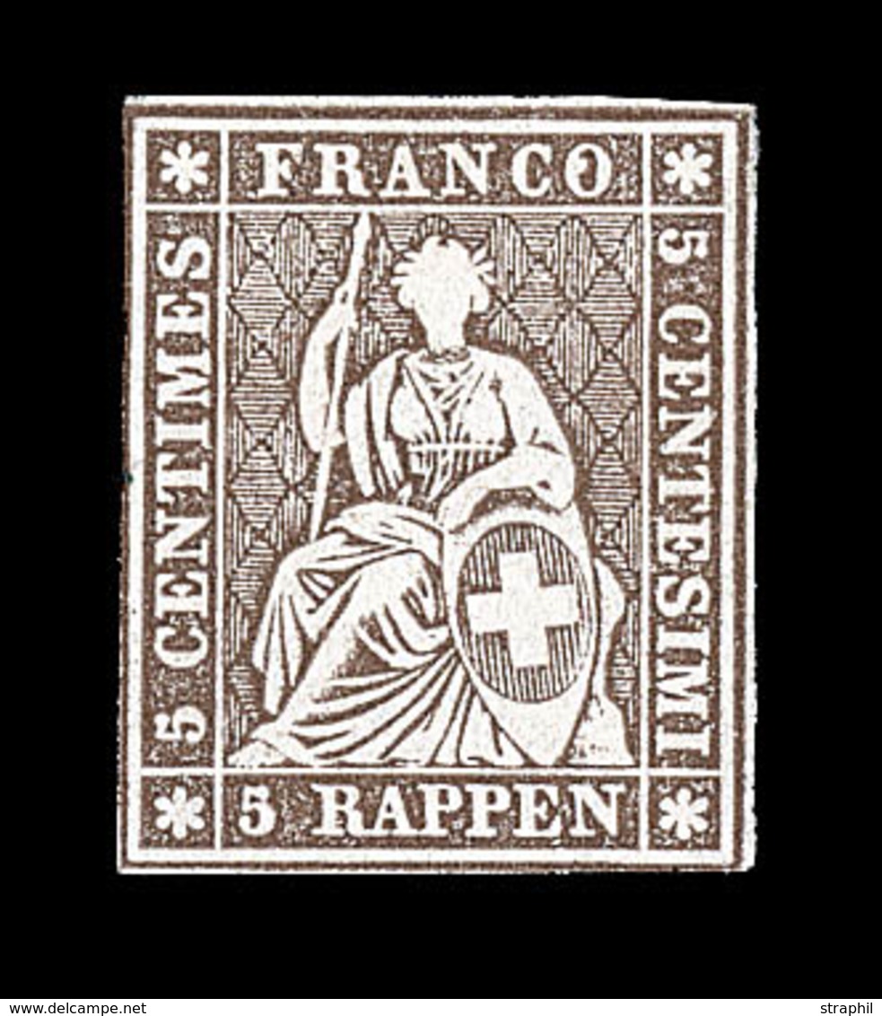 O SUISSE - O - N°26 - Avec Variété Sur Le "O"de FRANCO - Cerftif. Hermann - TB - 1843-1852 Timbres Cantonaux Et  Fédéraux