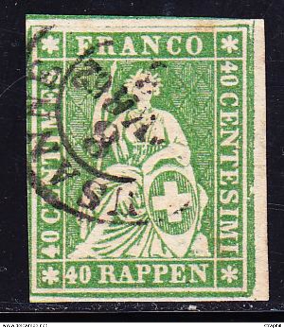 O SUISSE - O - N°30 - Obl Càd Lausanne - Signé Hermann - TB - 1843-1852 Federal & Cantonal Stamps