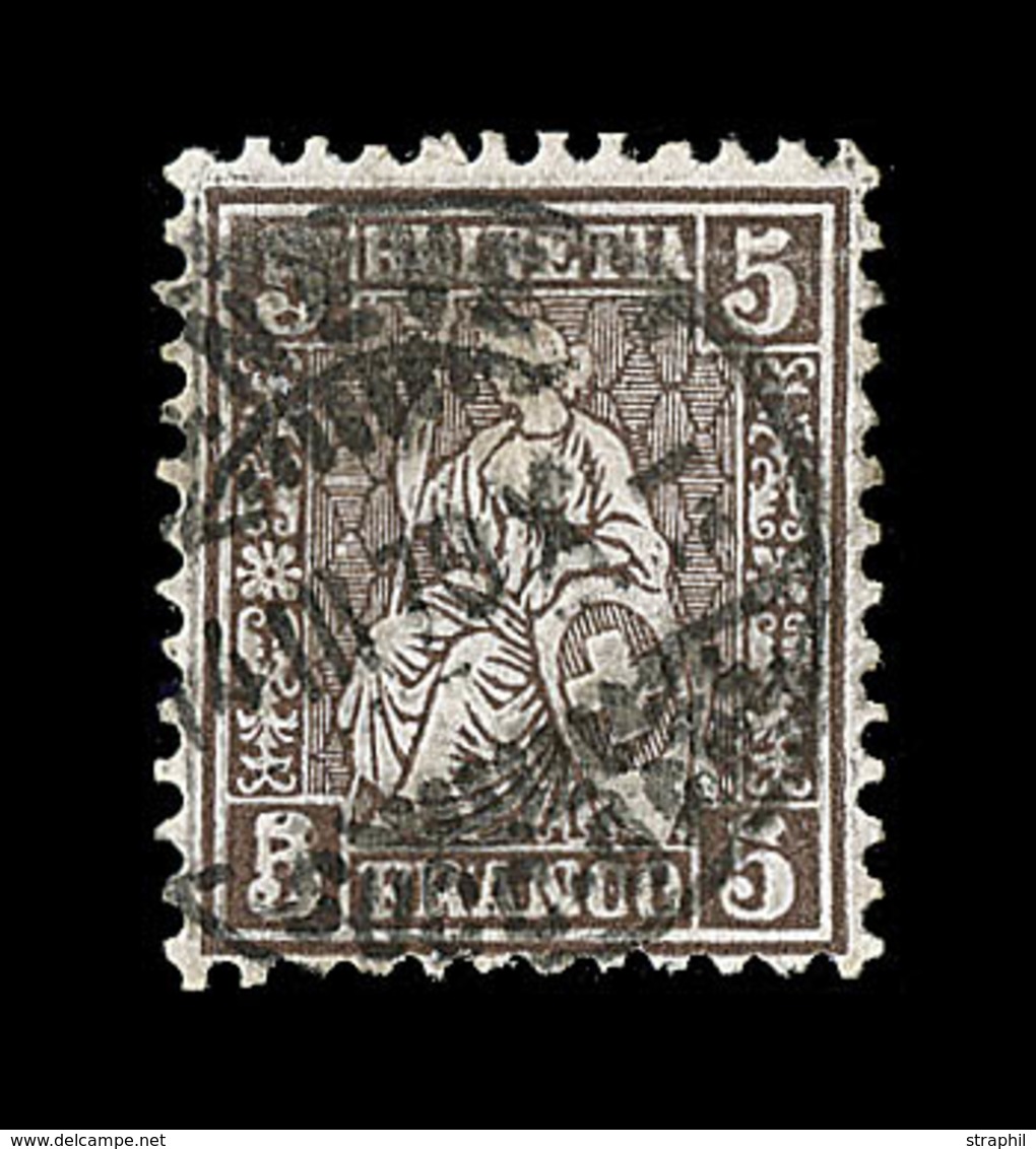 O SUISSE - O - N°35c - Double  Impression Bas Gauche - TB - 1843-1852 Timbres Cantonaux Et  Fédéraux