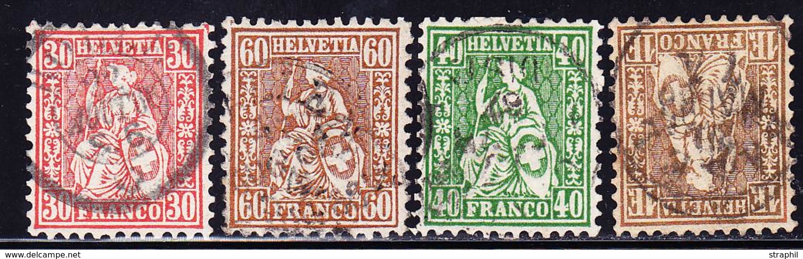 O SUISSE - O - N°38/41 -  N°41 Signé - TB - 1843-1852 Timbres Cantonaux Et  Fédéraux