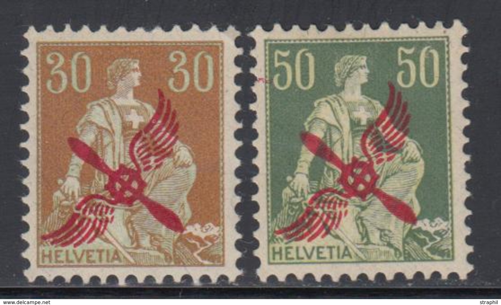 * SUISSE - POSTE AERIENNE  - * - N°1/2 - TB - Unused Stamps