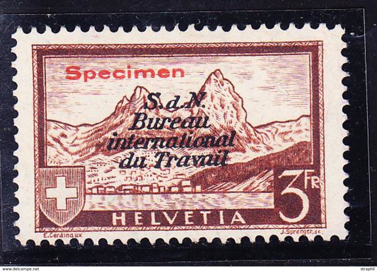 * SUISSE - TIMBRES DE SERVICE - * - N°75A - Surch. SPECIMEN En Rouge - TB - Service