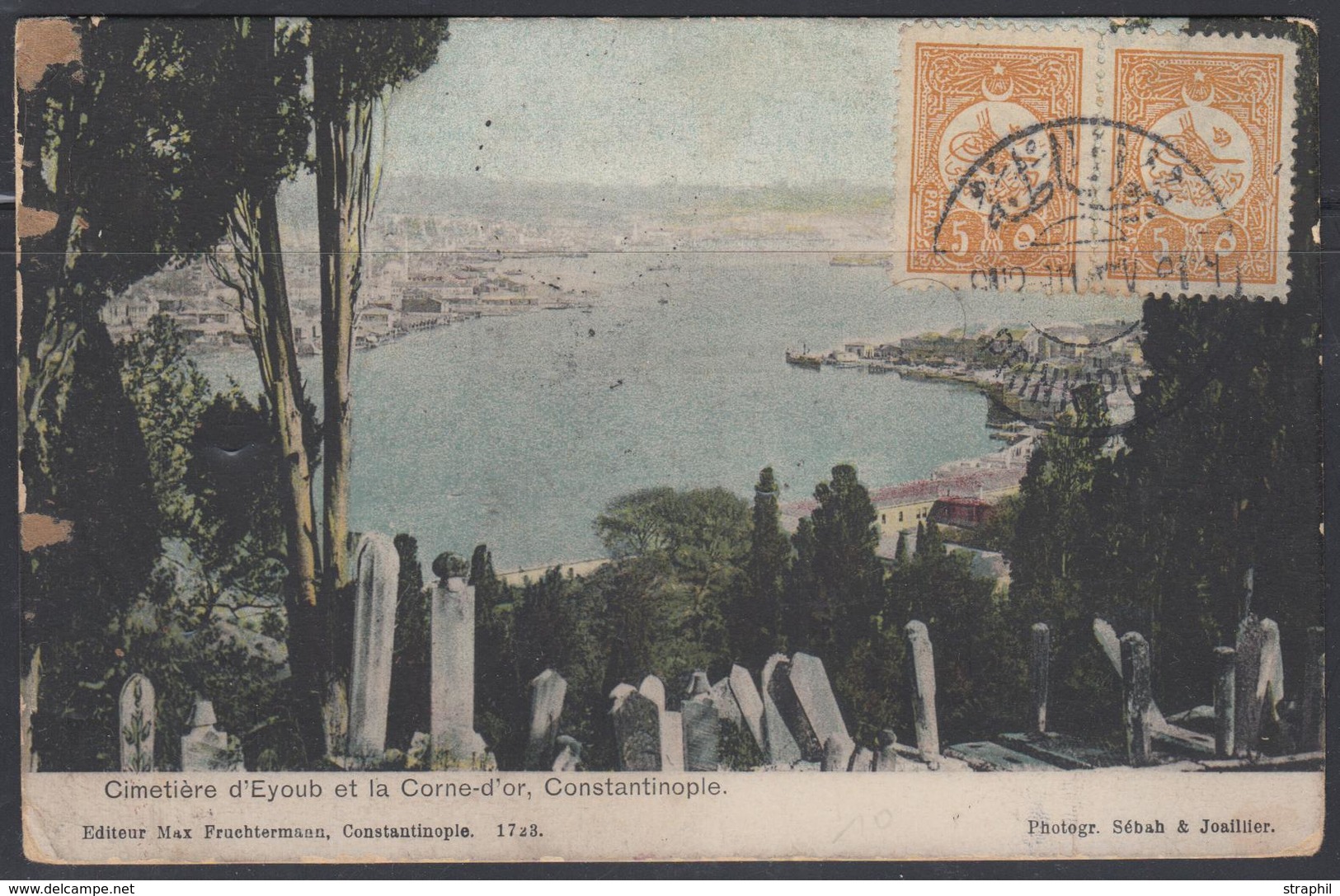 CP TURQUIE - CP - N°145 - Paire - Obl. 1911 - Pr Le TONKIN - TB - Neufs