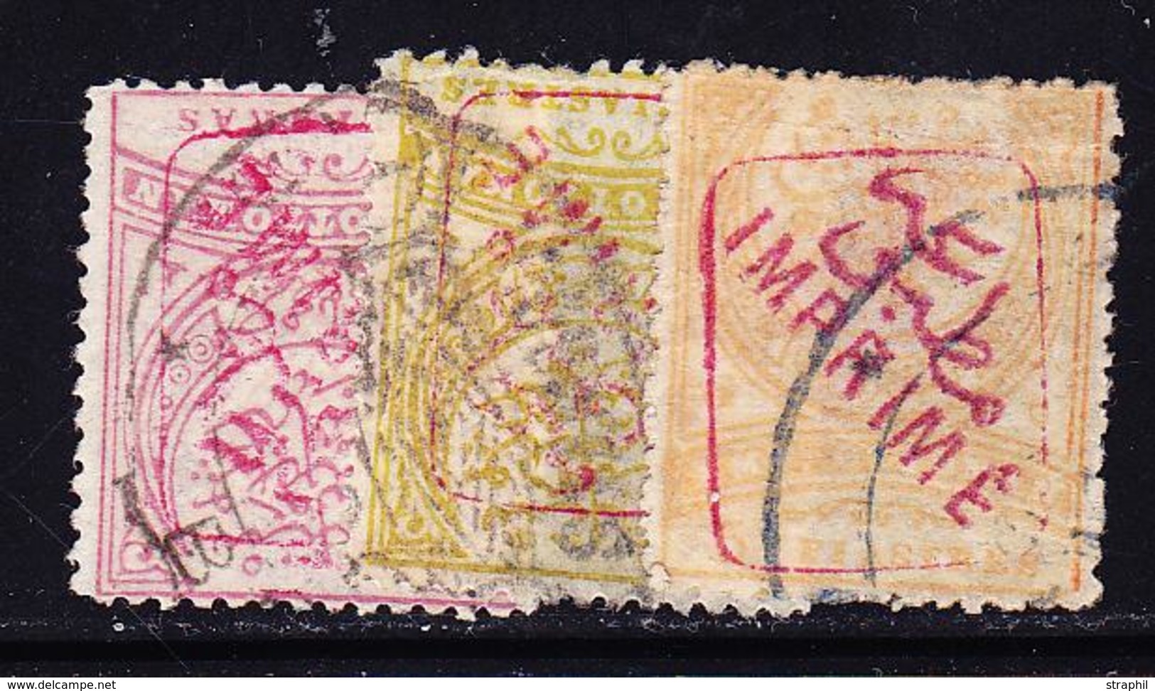 O TURQUIE - JOURNAUX - O - N°3,5/6 - Surch. Rouge - Rares - TB - Newspaper Stamps