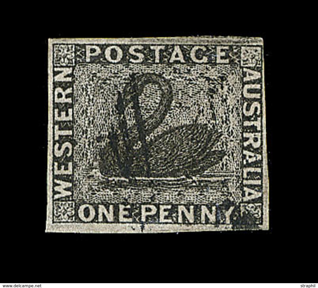 O AUSTRALIE OCCIDENTALE - O - N°1 - 1p Noir - TB - Mint Stamps