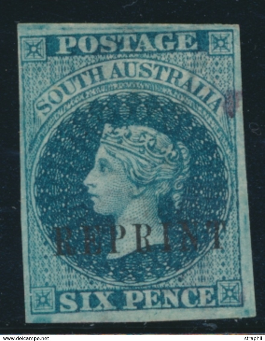 (*) AUSTRALIE DU SUD - (*) - N°31 - 6p Bleu Foncé - Filigrane Couronné - Surch. REPRINT - TB - Mint Stamps