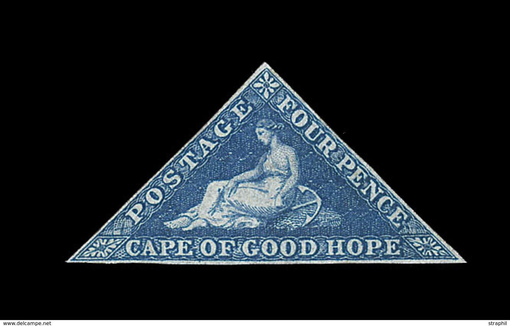 * CAP DE BONNE ESPERANCE - * - N°4 - 4p Bleu - Signé Pavoille -TB - Cape Of Good Hope (1853-1904)