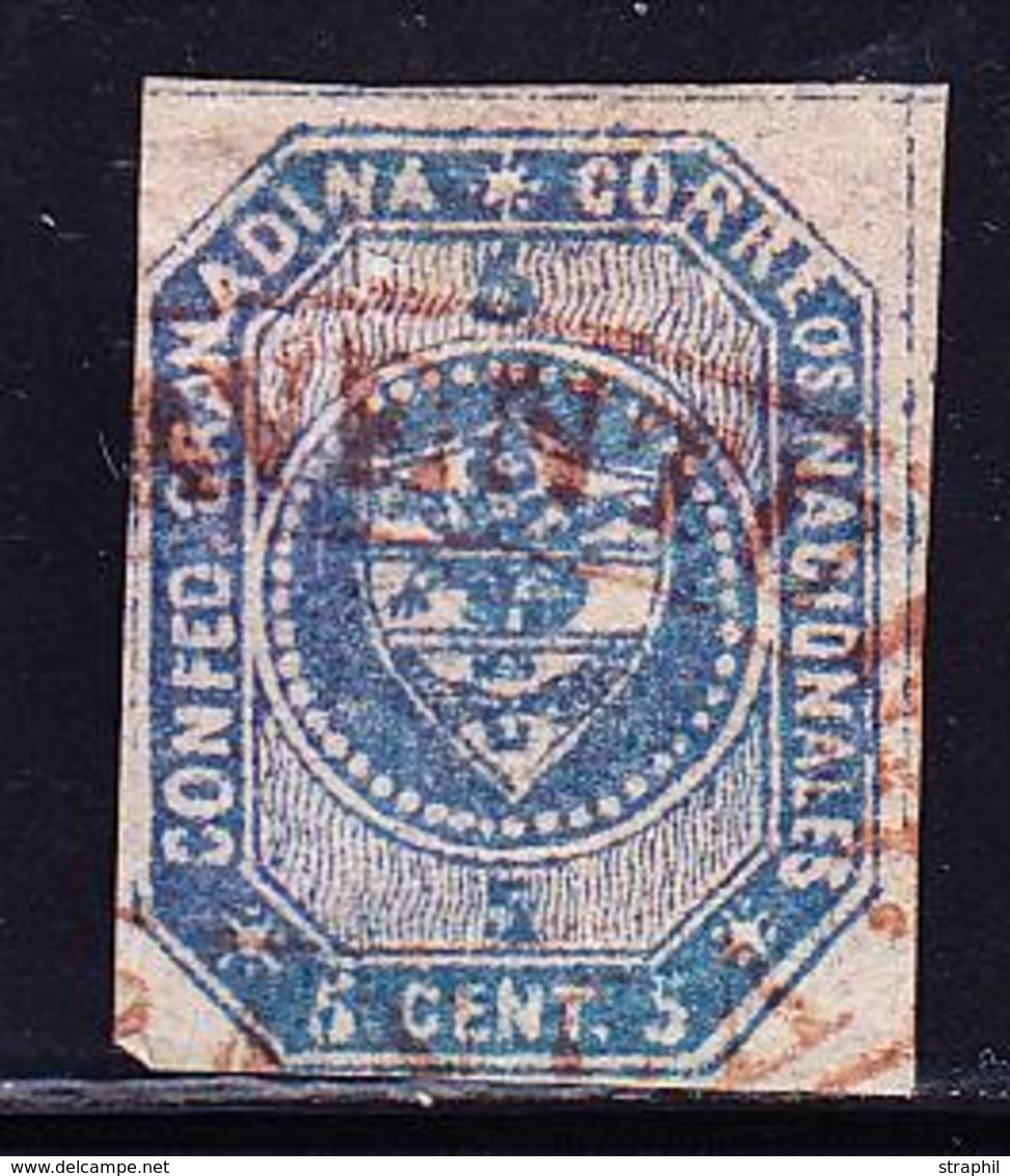 O COLOMBIE - O - N°2 - 5c Violet Bleu - Obl Postale Rouge - TB - Colombia