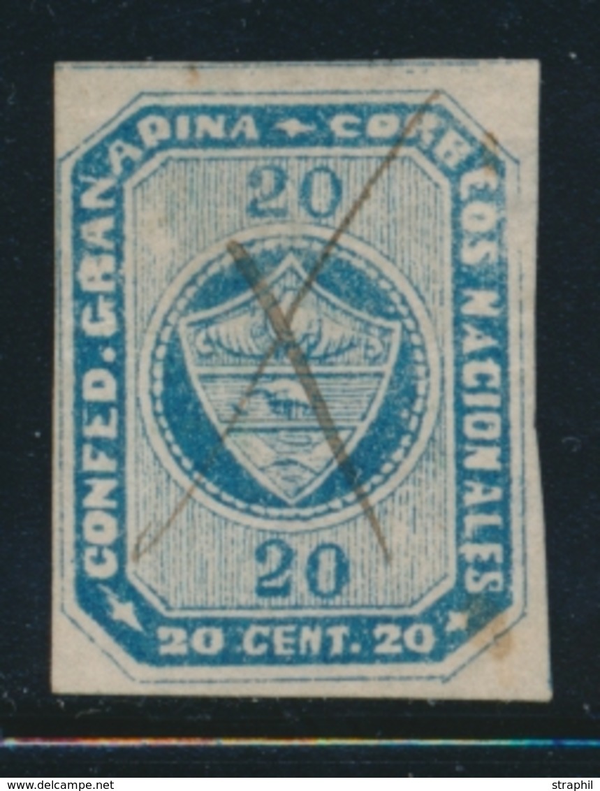 O COLOMBIE - O - N°9 - 20c Bleu - Obl Plume - TB - Colombia