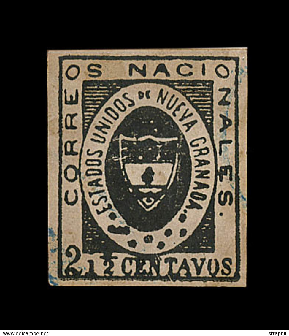 O COLOMBIE - O - N°10 - 2½ C Noir - Obl Postale Bleue - TB - Colombia