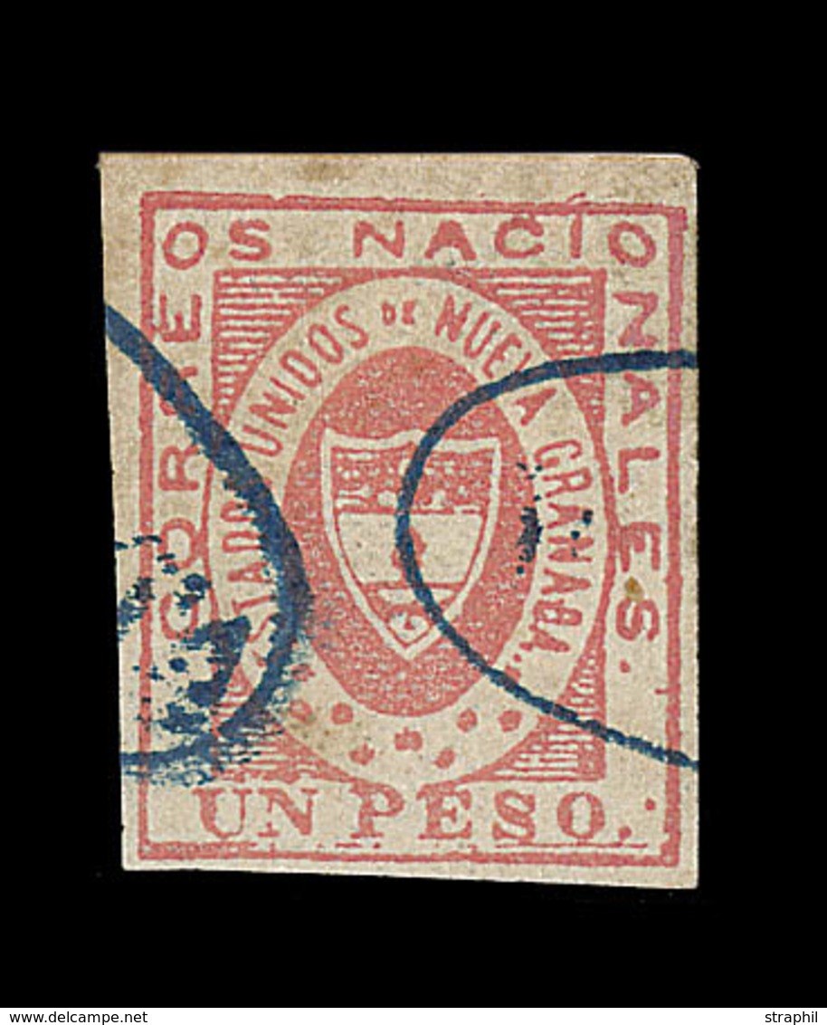 O COLOMBIE - O - N°14 - 1p. Rose Lilas - Obl Postale Bleue - TB - Colombia