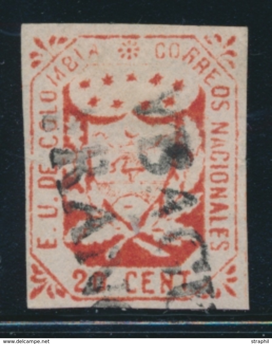 O COLOMBIE - O - N°25 - 20c Rouge - Obl Postale - Signé Senf - TB - Colombie