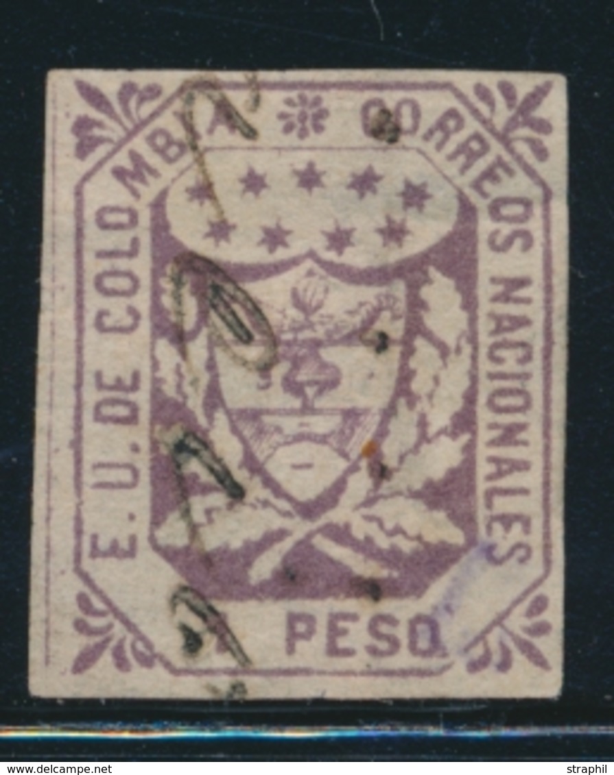 O COLOMBIE - O - N°27 - 1p. Violet - Obl Plume - TB - Colombia