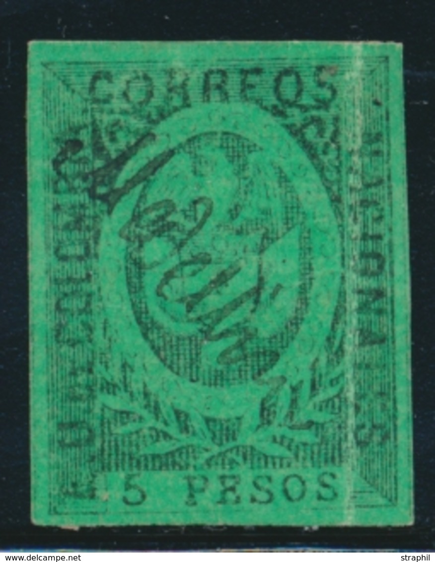 (*) COLOMBIE - (*) - N°39 - 5p. Noir Sur Vert - Pli Vertical - Colombia