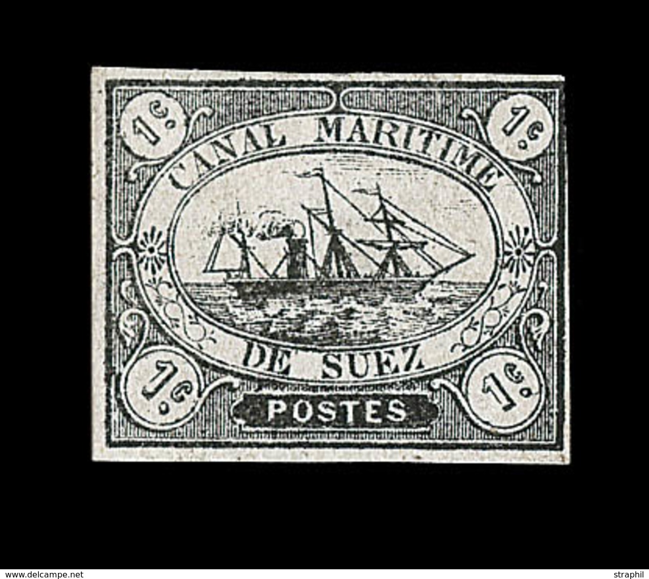 (*) EGYPTE / CANAL DE SUEZ  - (*) - N°1 - 1c Noir - TB - Autres & Non Classés