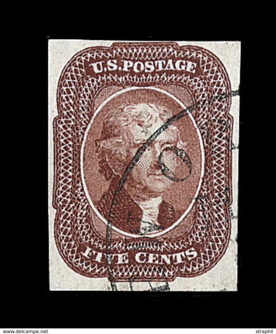 O ETATS-UNIS  - O - N°6 - 5c Marron - Signé JF Brun - TB - Used Stamps