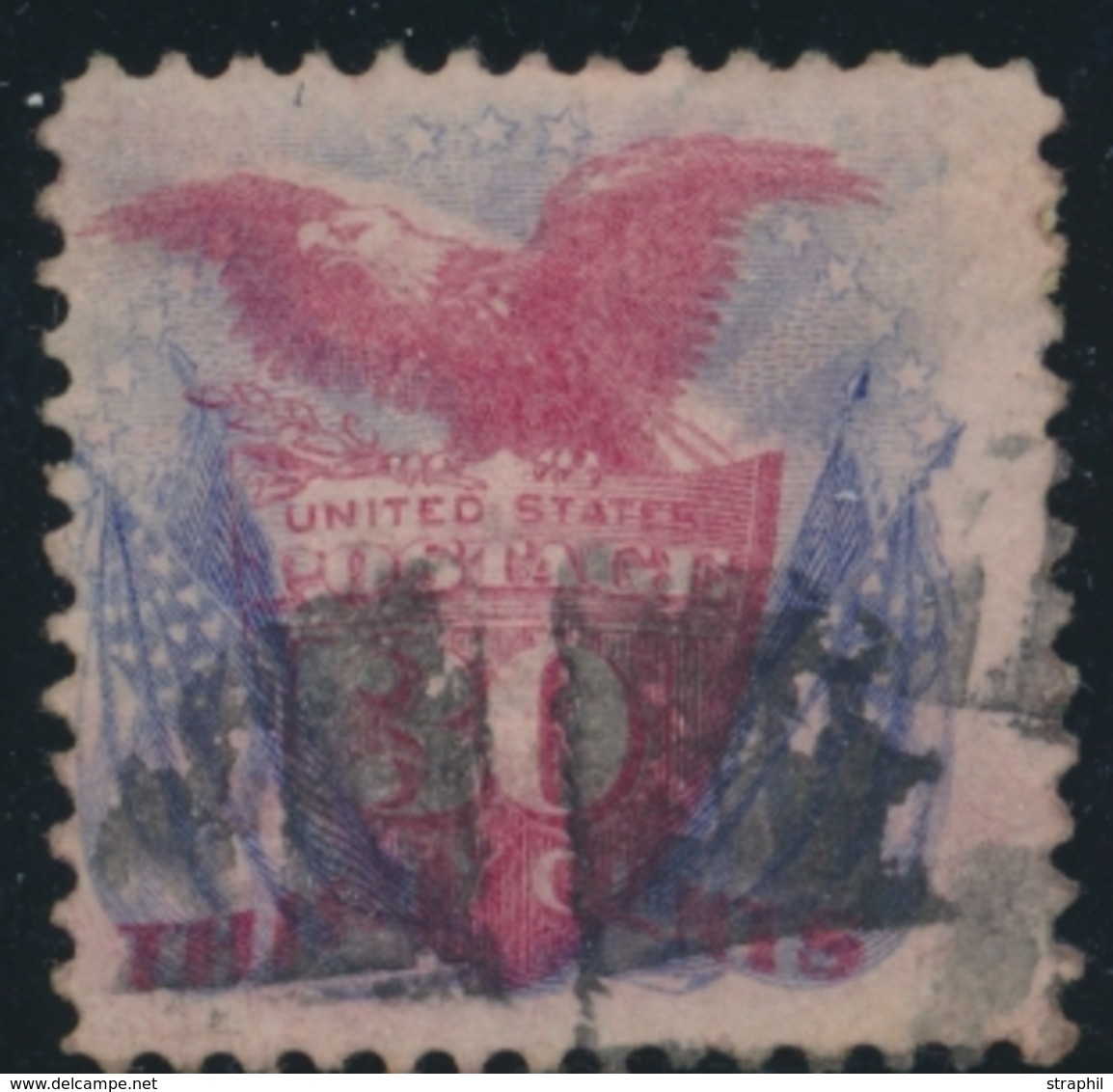 O ETATS-UNIS  - O - N°37 - 30c Bleu Et Rose - TB - Used Stamps