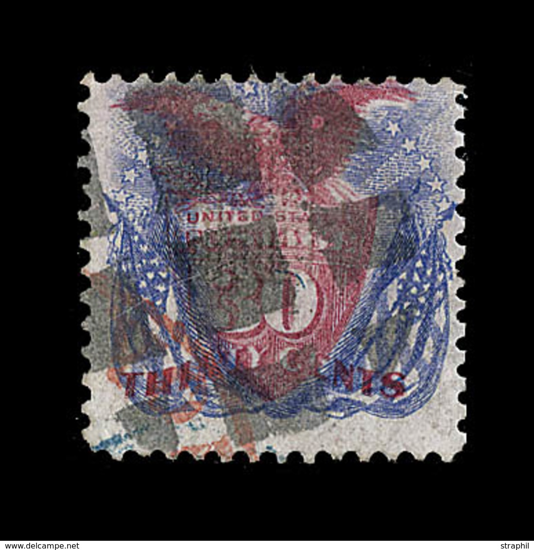 O ETATS-UNIS  - O - N°37 - 30c Bleu Et Rose - TB - Used Stamps