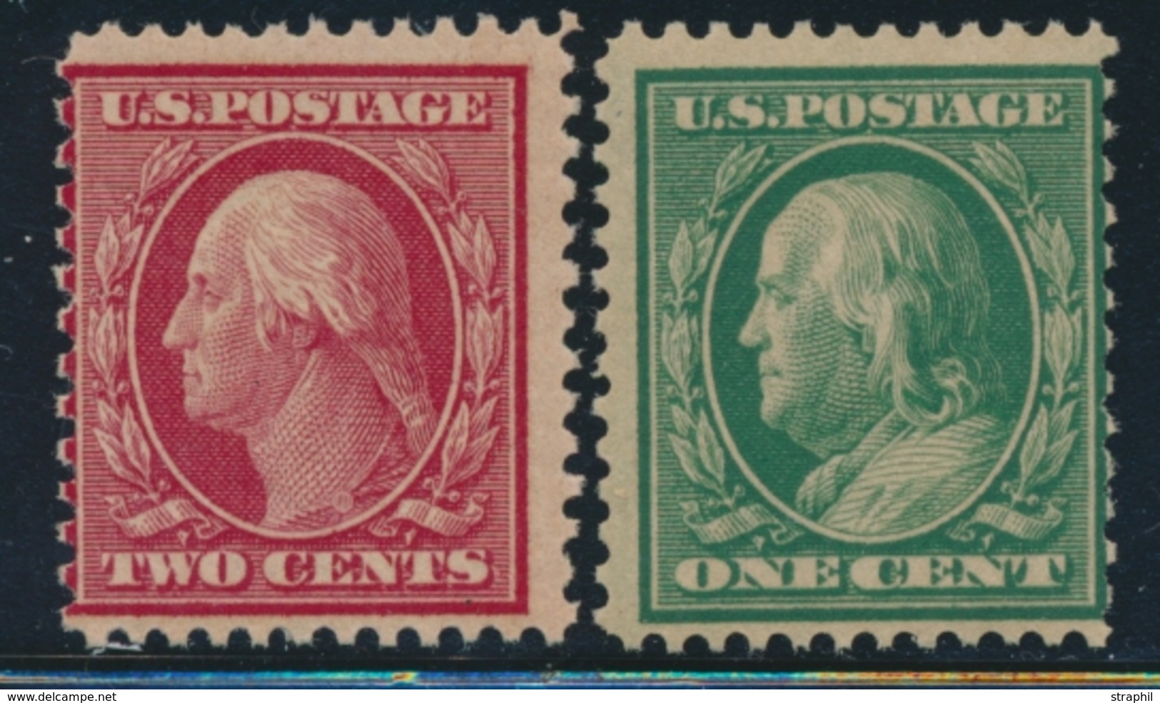 ** ETATS-UNIS  - ** - N°167a/68a - Papier Azuré - TB - Used Stamps