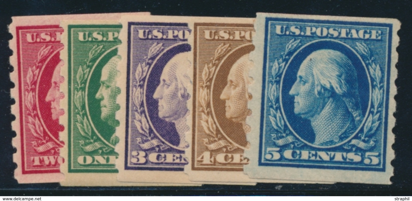 * ETATS-UNIS  - * - N°167J/71J - N°169J ** - Dentelé 8½ Vertical - TB - Used Stamps