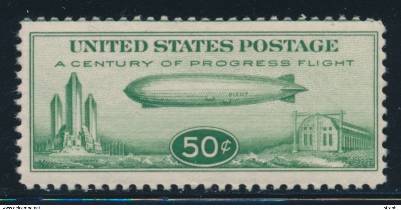 ** ETATS-UNIS - POSTE AERIENNE - ** - N°17  - 50c Vert - TB - 1b. 1918-1940 Unused