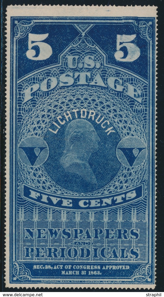 (*) ETATS-UNIS - JOURNAUX - (*) - N°4 - 5c Bleu - Réimpression - TB - Newspaper & Periodical