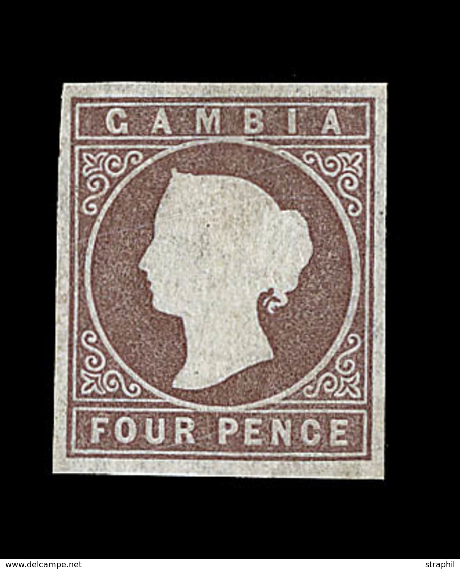 (*) GAMBIE  - (*) - N°1 - 4p Brun - TB - Gambia (...-1964)