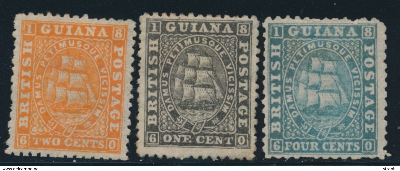 (*) GUYANE BRITANNIQUE  - (*) - N°22/24 - 3 Valeurs - TB - British Guiana (...-1966)