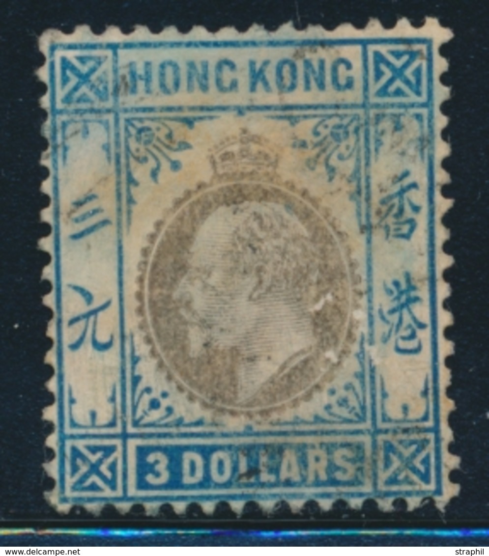 O HONG-KONG - O - N°92 - 3$ Bleu Et Gris - TB - Autres & Non Classés