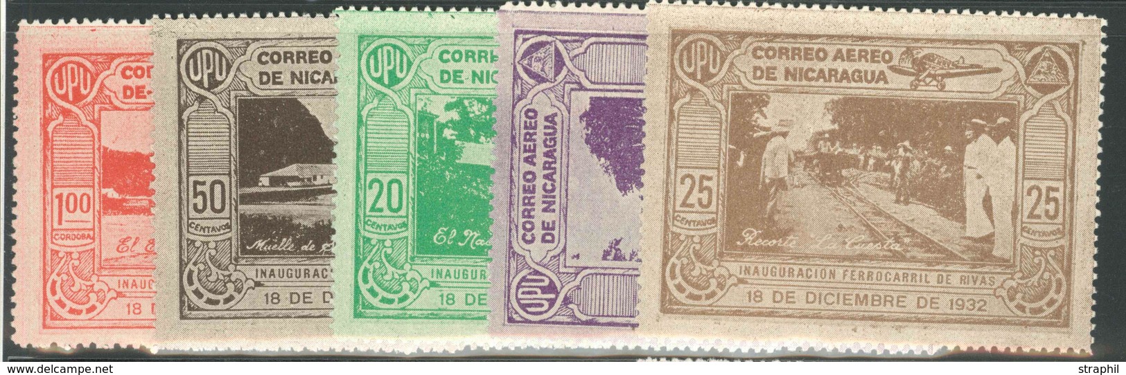 (*) NICARAGUA - (*) - PA N°42/46 - Les 5 Val. - TB - Nicaragua