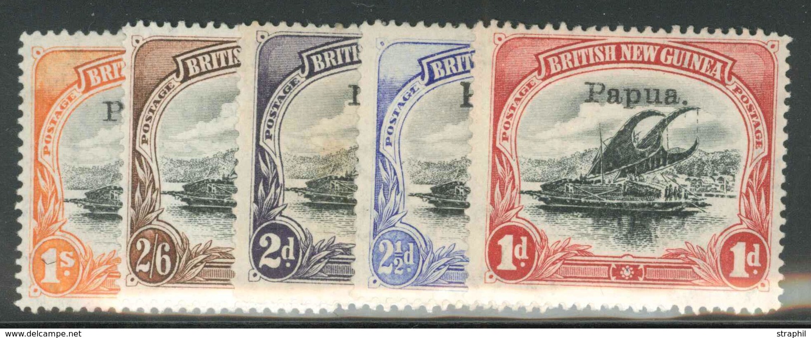 * PAPOUASIE - * - N°18/20, 23/24 - 5 Valeurs - Papier Mince - - TB - Papua New Guinea