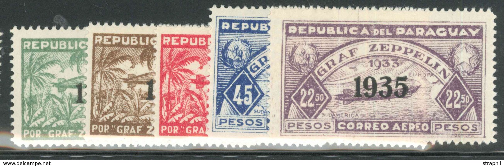 * PARAGUAY  - * - PA N°76/80 - Zeppelin - TB - Paraguay