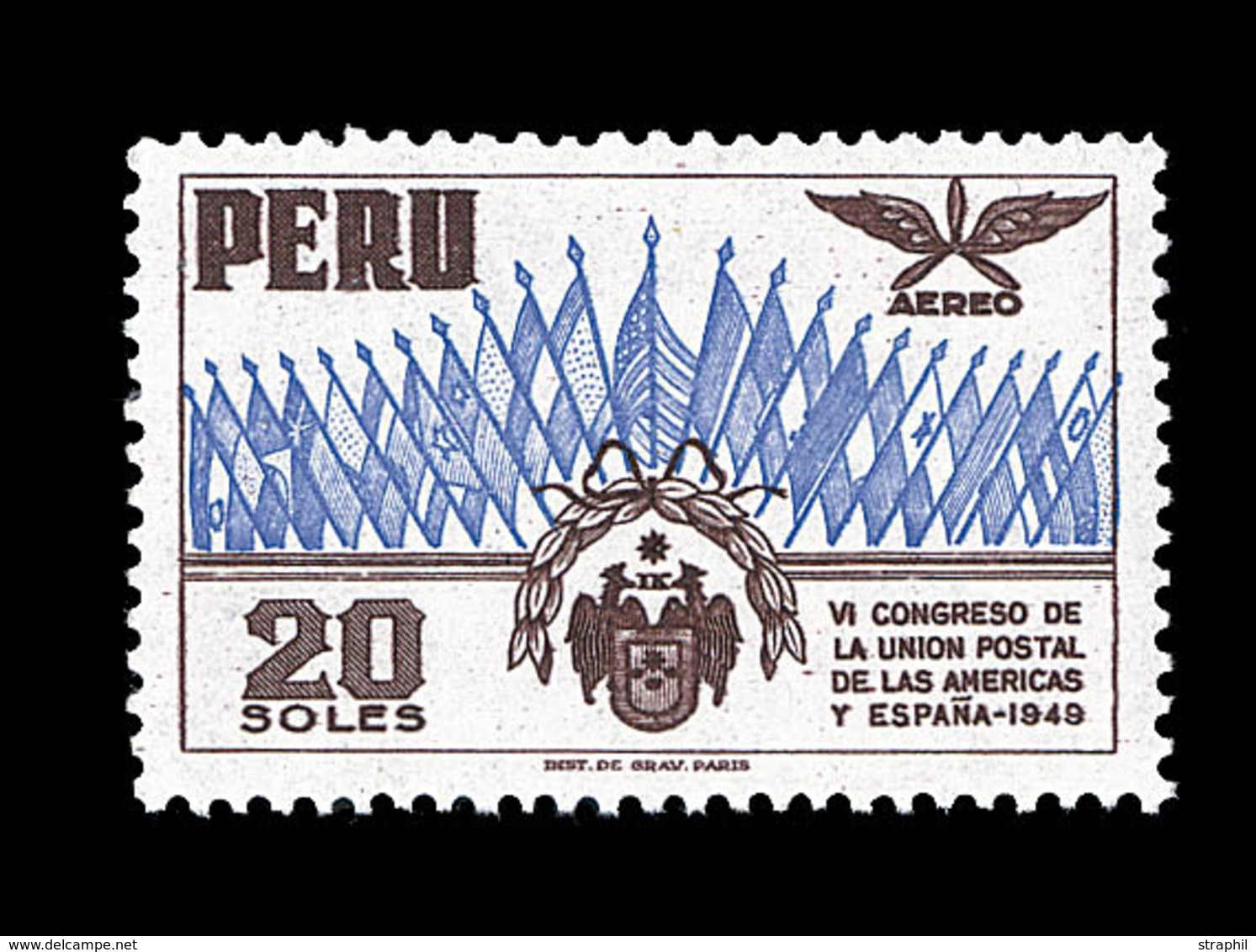 ** PEROU - ** - PA N°87/95A - Sans Surch. UPU  - Gomme Un Peu Jaunie - Peru