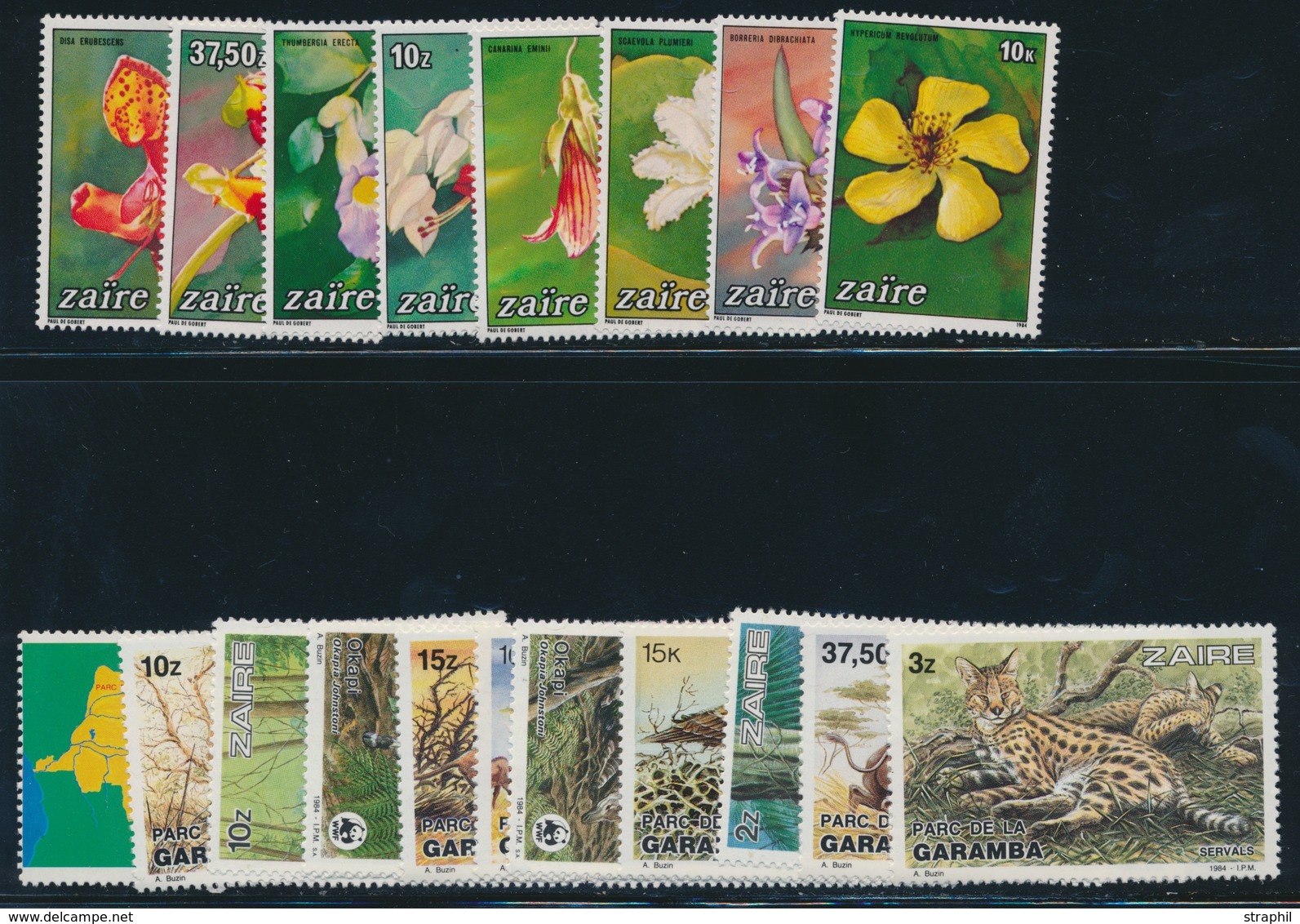 ** ZAIRE - ** - N°1145/53, 1161/68, 1182/5 - Faune Flore - TB - Collections