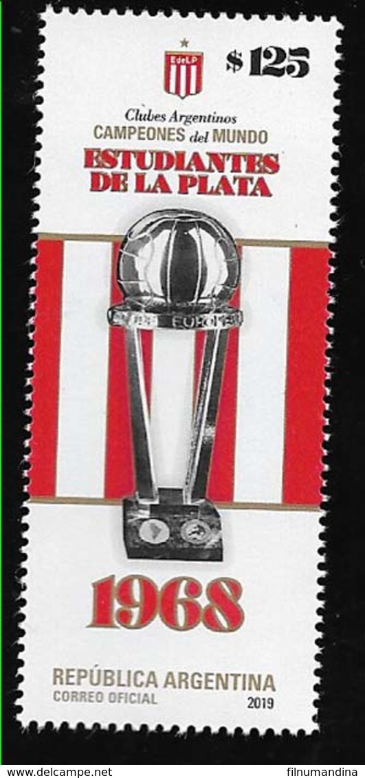 FF55-ARGENTINE,ARGENTINA 2019 SPORT FUSSBALL FOOTBALL ESTUDIANTES DE LA PLATA FUTBOL CLUB NEUF,MNH,POSTFRISCH - Unused Stamps