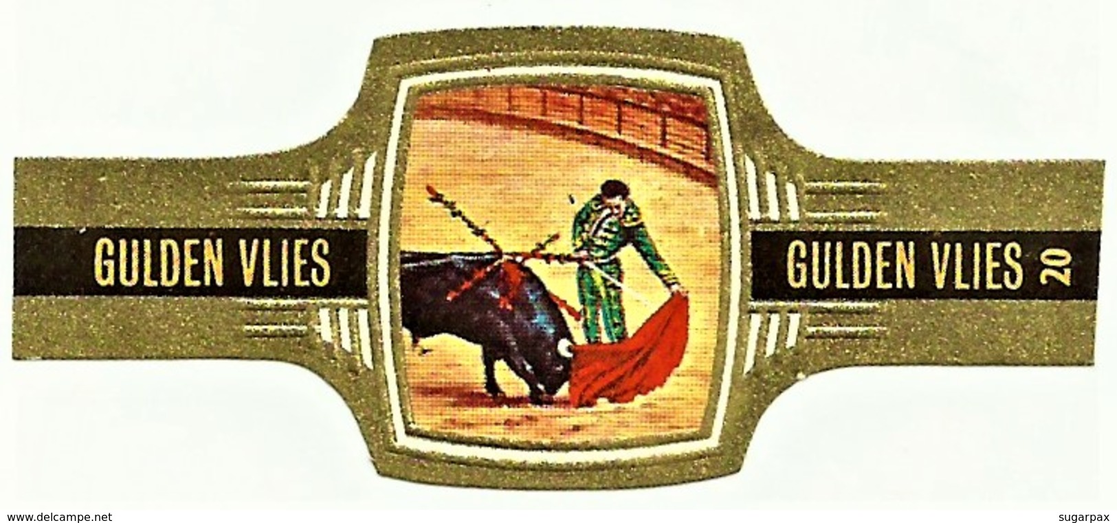 SERIE CORRIDA - N.º 20 - CORRIENDO LA MANO - GULDEN VLIES - TOURADA - Cigar Bands - Cintas De Charuto - Cigar Bands